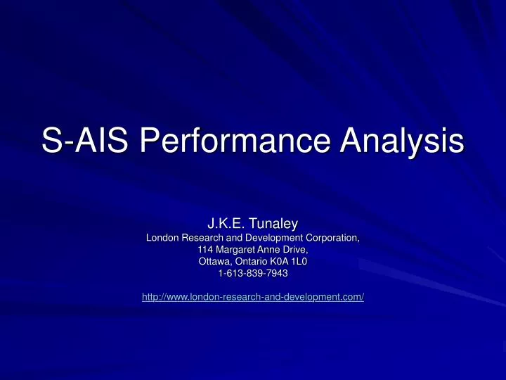 s ais performance analysis