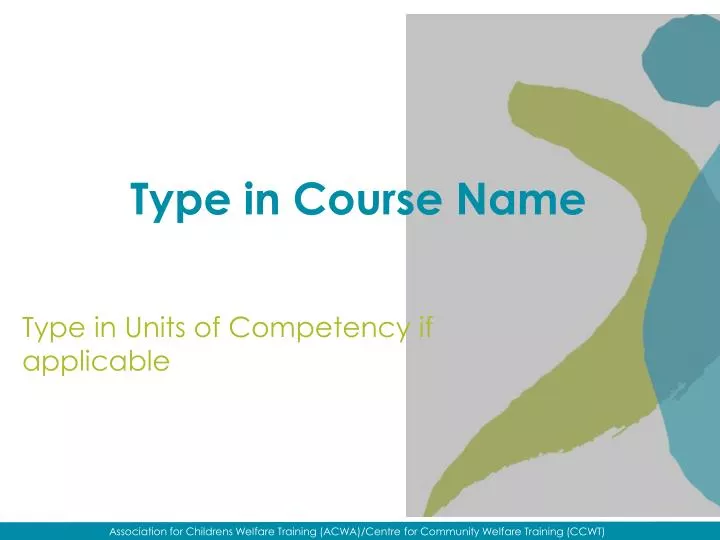type in course name