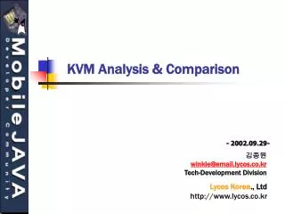 KVM Analysis &amp; Comparison