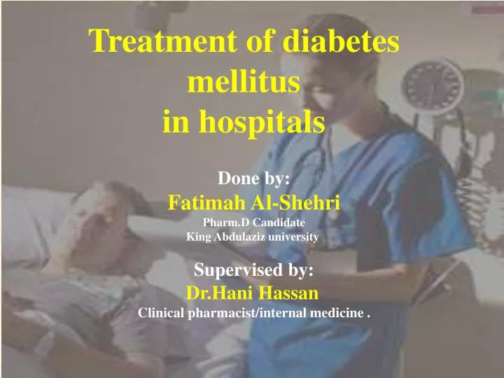 treatment of diabetes mellitus in hospitals