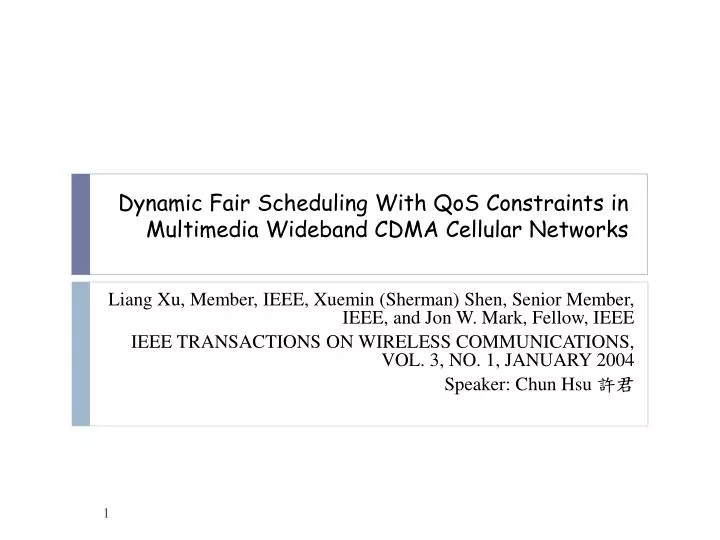 dynamic fair scheduling with qos constraints in multimedia wideband cdma cellular networks