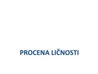 procena li nosti