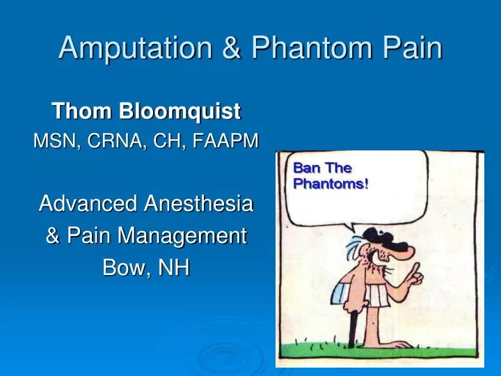 amputation phantom pain