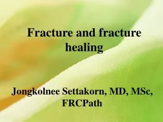 Fracture and fracture healing