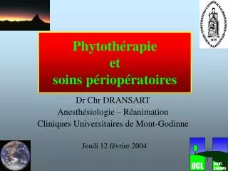 phytoth rapie et soins p riop ratoires