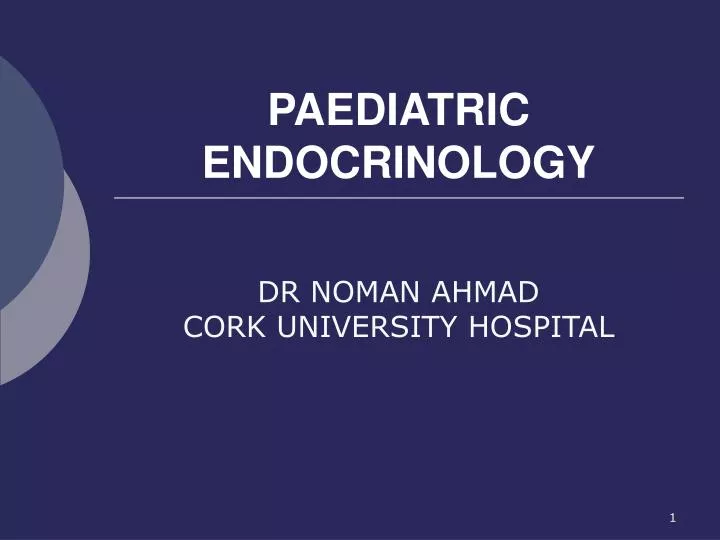 paediatric endocrinology