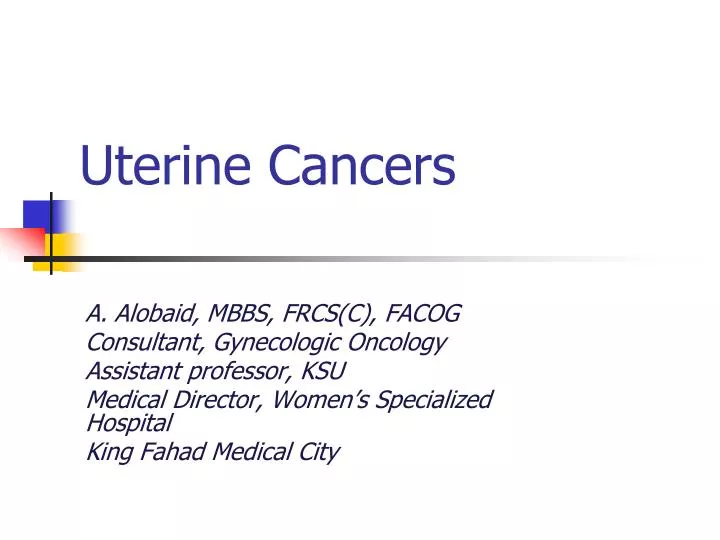 uterine cancers