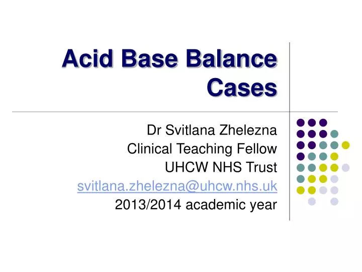 acid base balance cases