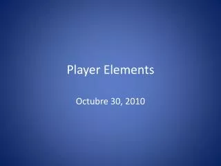 Player Elements