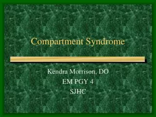 Compartment Syndrome