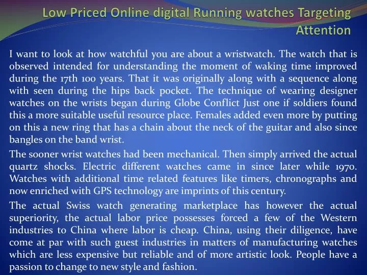 low priced online digital running watches targeting attention