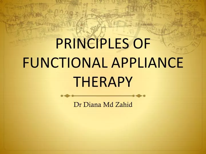 principles of functional appliance therapy