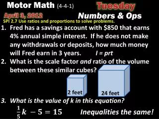 Motor Math (4-4-1)