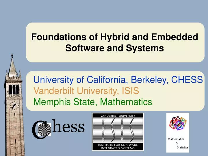 foundations of hybrid and embedded software and systems