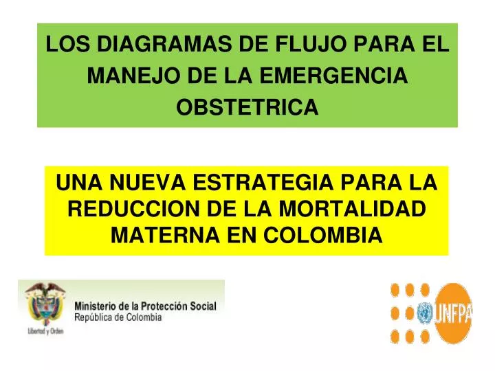 los diagramas de flujo para el manejo de la emergencia obstetrica