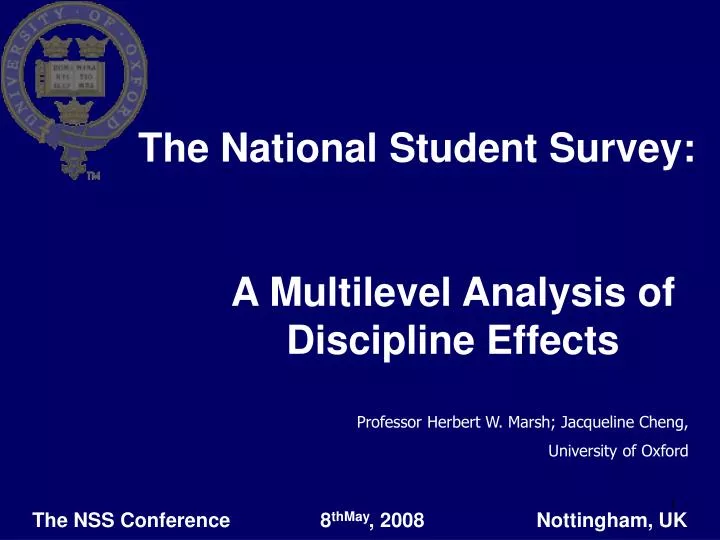 the national student survey a multilevel analysis of discipline effects