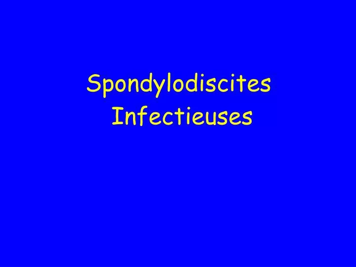spondylodiscites