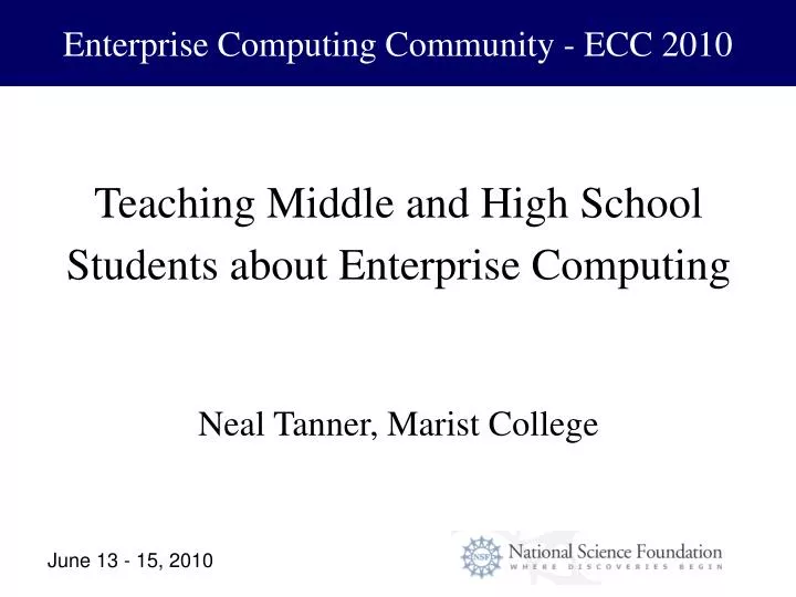enterprise computing community ecc 2010