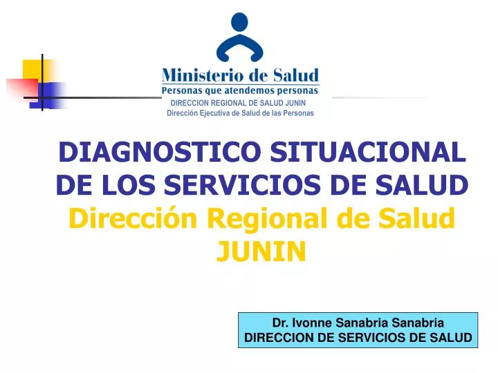 diagnostico situacional de los servicios de salud direcci n regional de salud junin