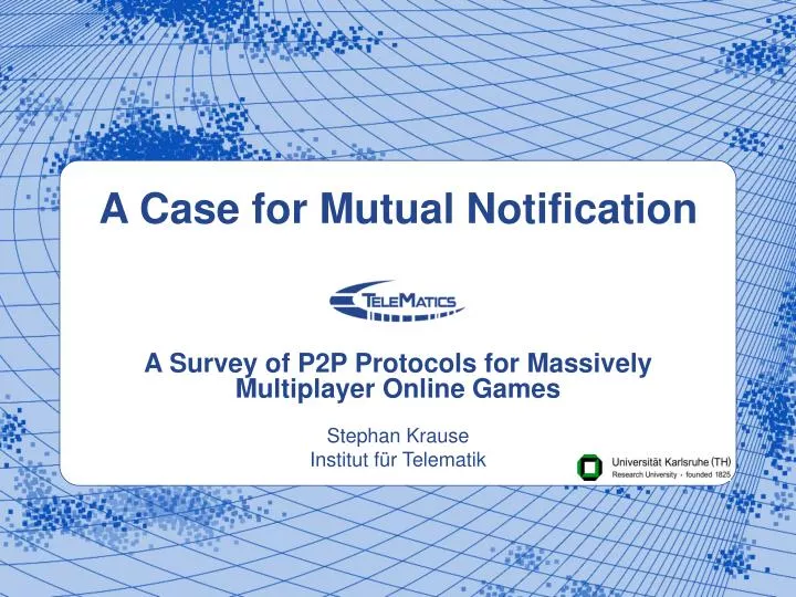 a case for mutual notification