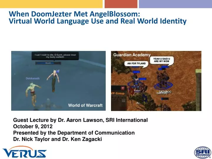 when doomjezter met angelblossom virtual world language use and real world identity