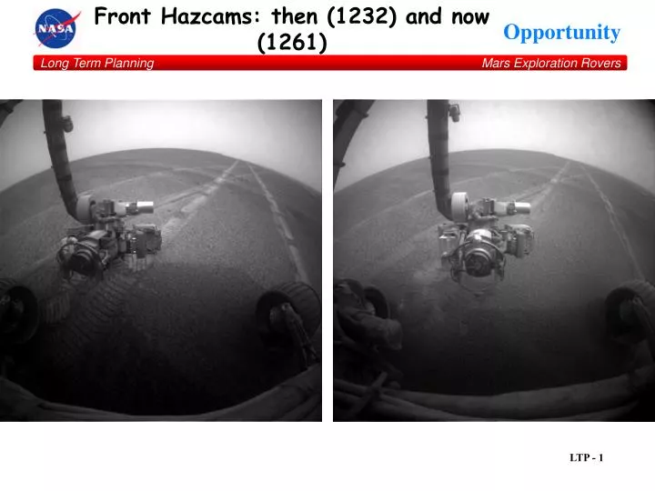 front hazcams then 1232 and now 1261
