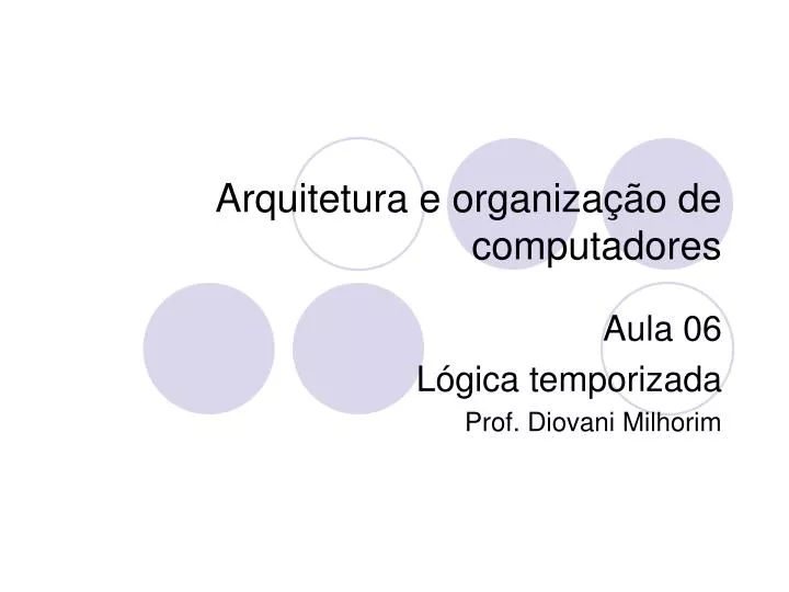 arquitetura e organiza o de computadores