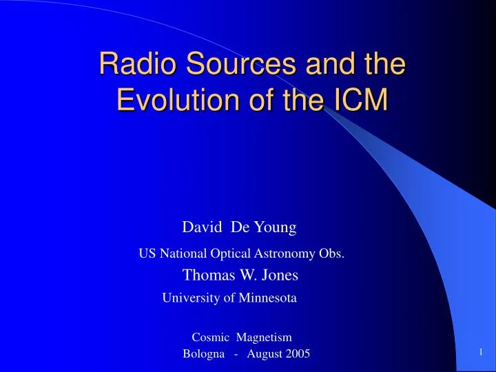 radio sources and the evolution of the icm
