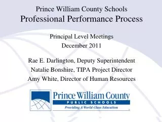 Prince William County Schools Professional Performance Process