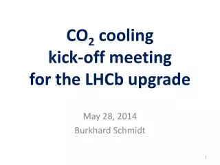 CO 2 cooling kick-off meeting for the LHCb upgrade