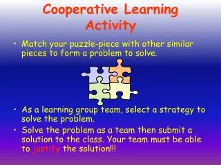 Cooperative Learning Activity