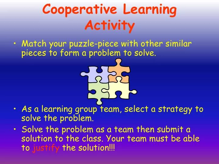 cooperative learning activity