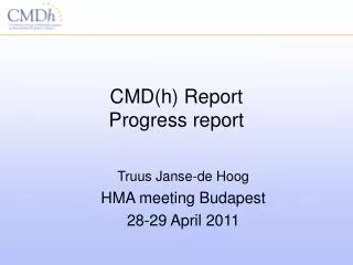 CMD(h) Report Progress report