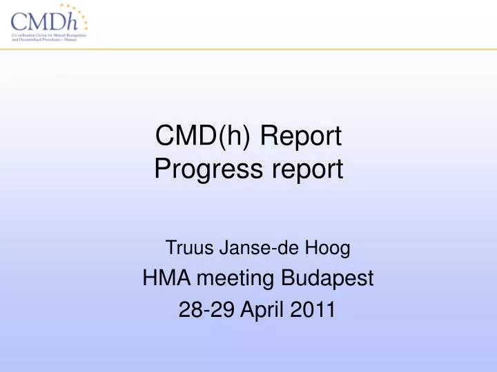 cmd h report progress report