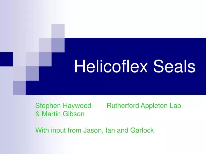 helicoflex seals