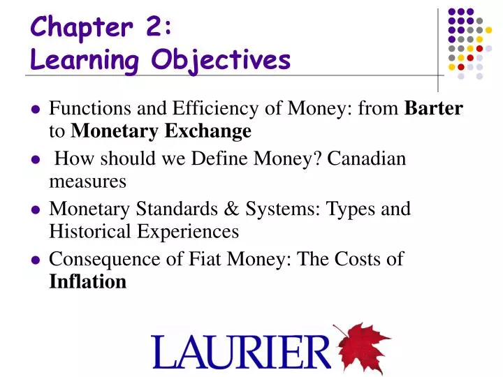 chapter 2 learning objectives