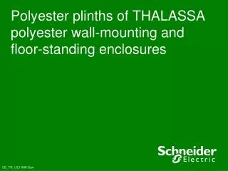 Polyester plinths of THALASSA polyester wall-mounting and floor-standing enclosures