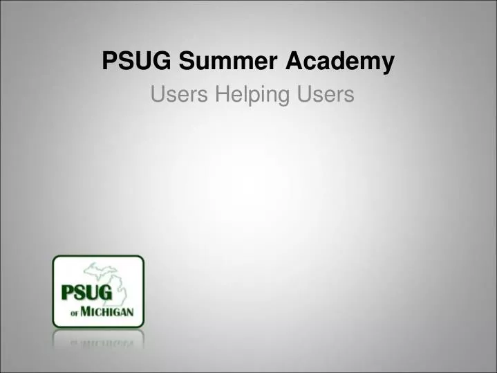 psug summer academy