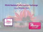 PSUG National Information Exchange - slide 1