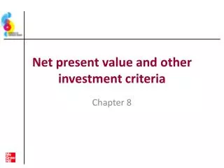 Net present value and other investment criteria