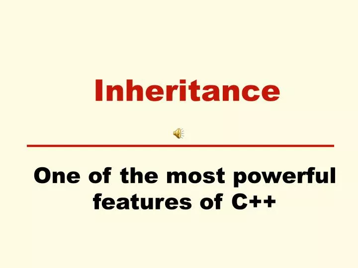 inheritance