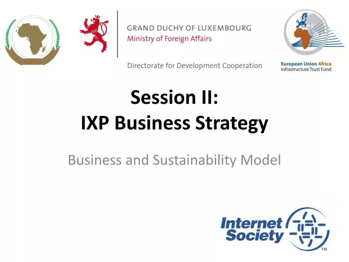 session ii ixp business strategy
