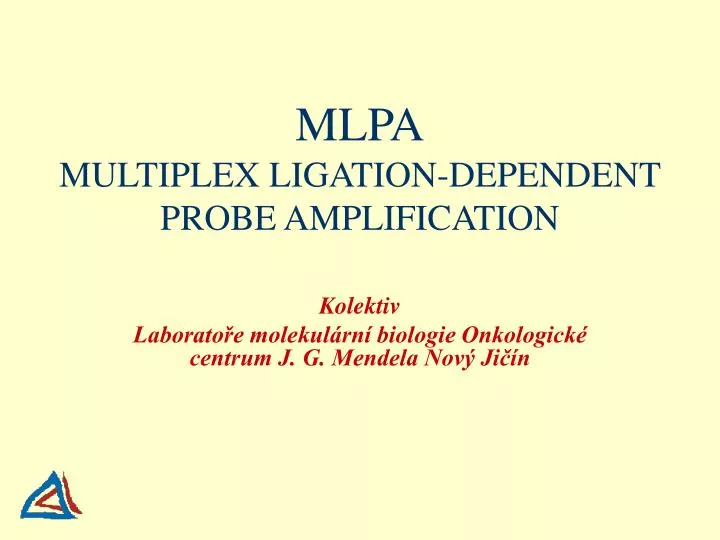 mlpa multiplex ligation dependent probe amplification