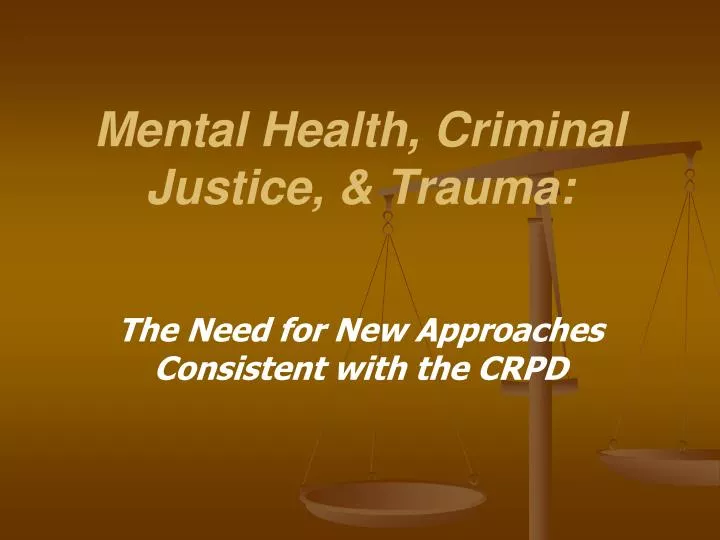 mental health criminal justice trauma