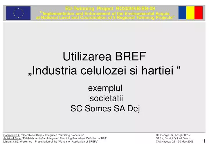 utilizarea bref industria celulozei si hartiei