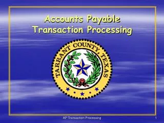 Accounts Payable Transaction Processing