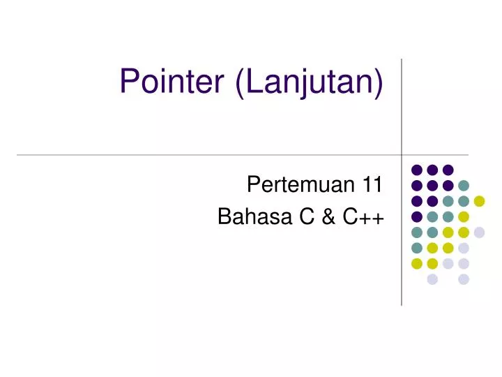 pointer lanjutan