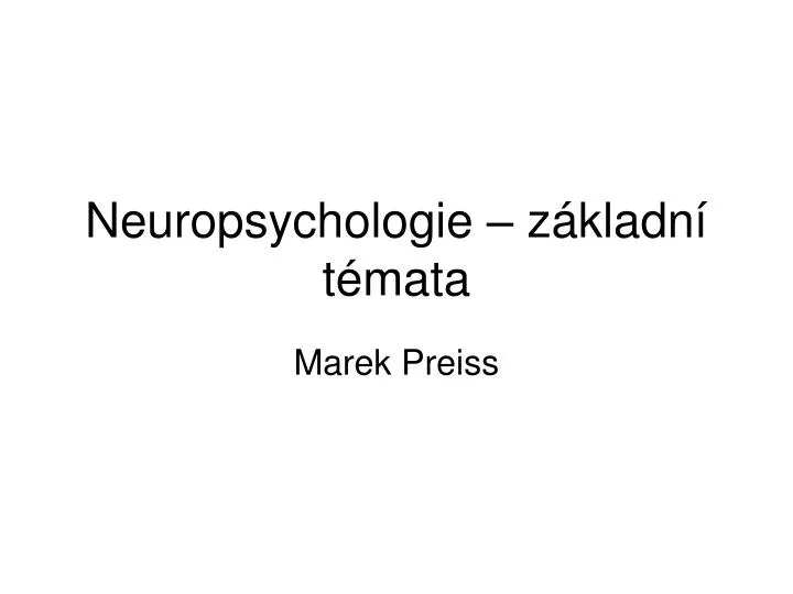 neuropsychologie z kladn t mata