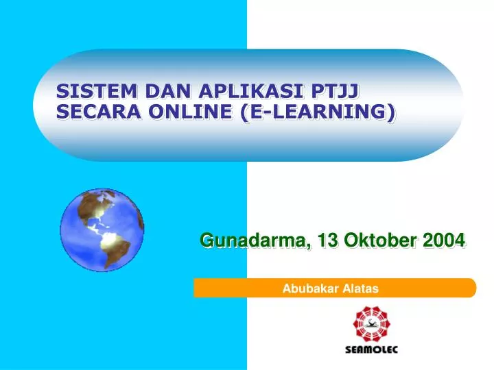 sistem dan aplikasi ptjj secara online e learning