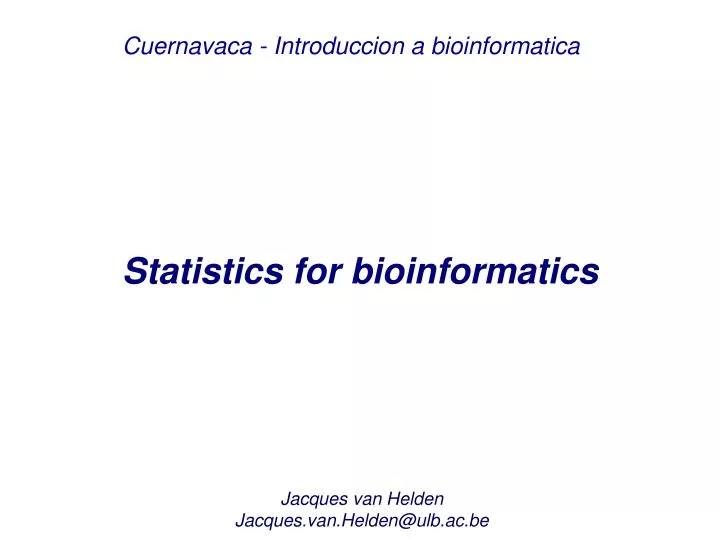 cuernavaca introduccion a bioinformatica